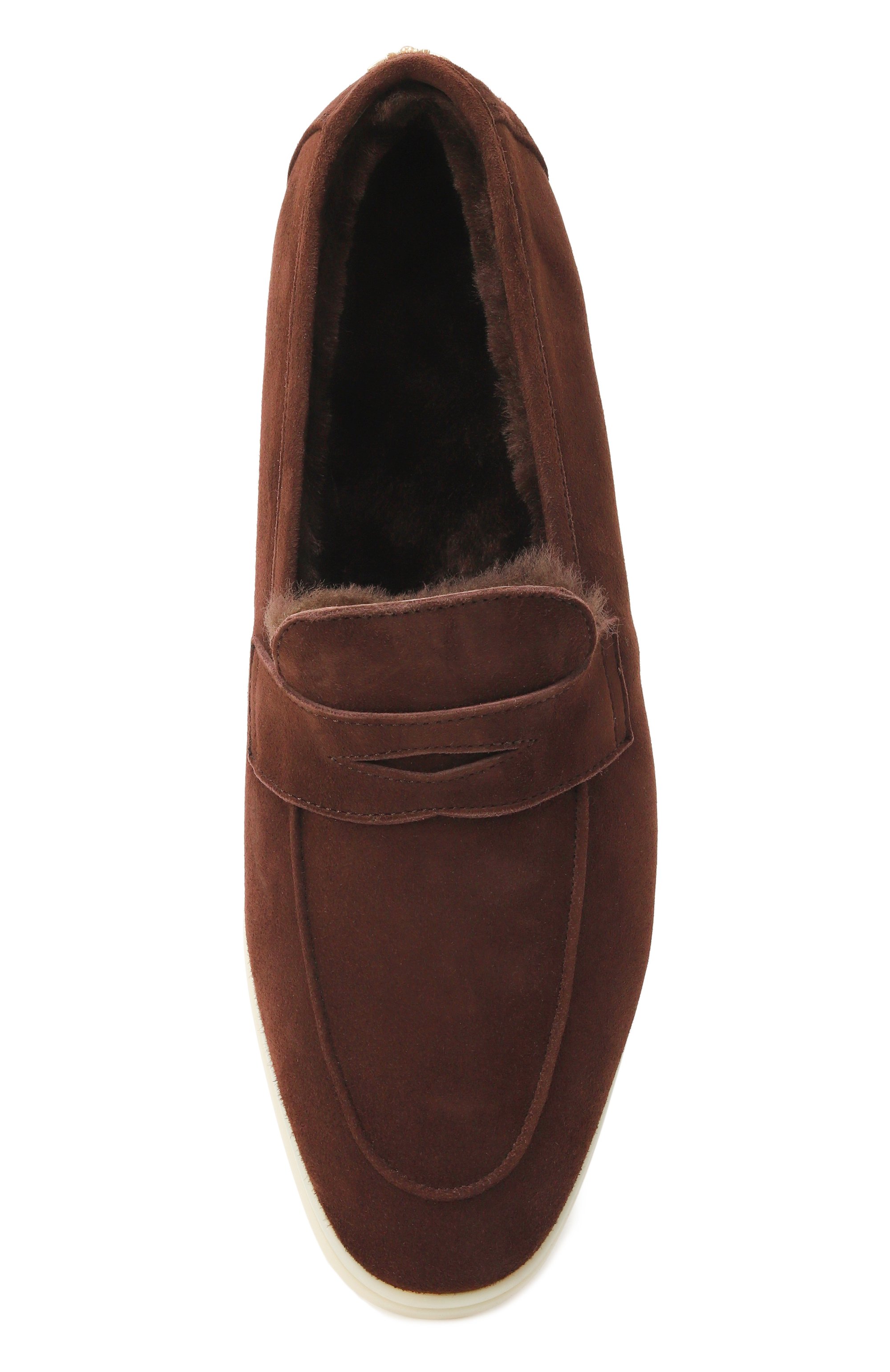 Замшевые пенни-лоферы BOUGEOTTE коричневого цвета по цене 93750 руб., арт. LGS-SUBEDU/SHEAINP-C0F, фото 6 Замшевые пенни-лоферы BOUGEOTTE, арт. LGS-SUBEDU/SHEAINP-C0F, фото 6