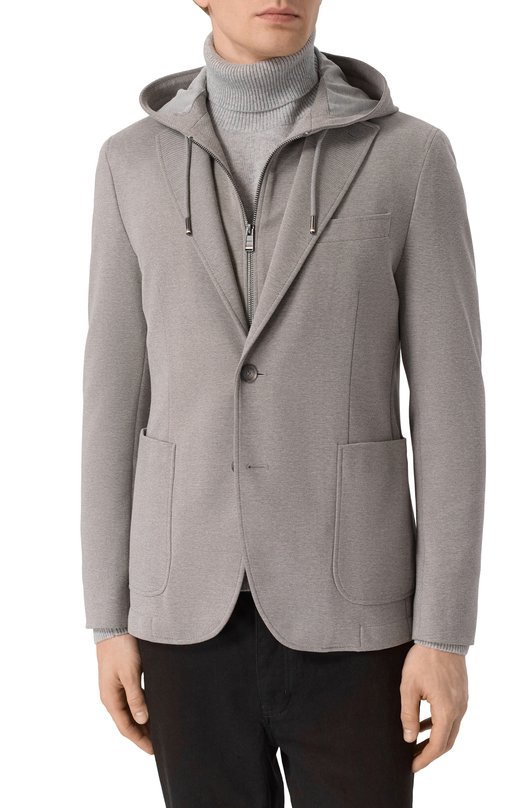 Однобортный пиджак BOSS 50562499 Серый  50562499 Фото 4