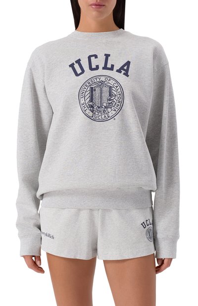 Хлопковый свитшот sporty & rich x ucla SPORTY AND RICH, арт. ST071615639GY03, фото 3