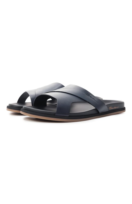 Кожаные шлепанцы Erik Santoni MCEG19059HV6MG0R Синий MCEG19059HV6MG0R