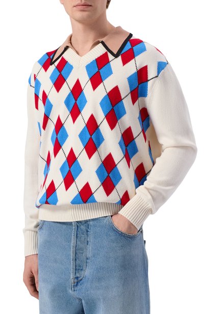 Свитер из хлопка и шерсти DRIES VAN NOTEN, арт. 021237/3730, фото 3