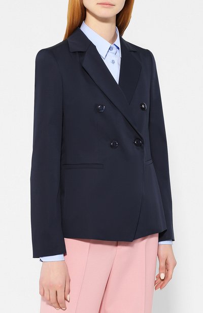 Хлопковый жакет EMPORIO ARMANI темно-синего цвета по цене 66700 руб., арт. 2NG50T/22002, фото 3 Хлопковый жакет EMPORIO ARMANI, арт. 2NG50T/22002, фото 3