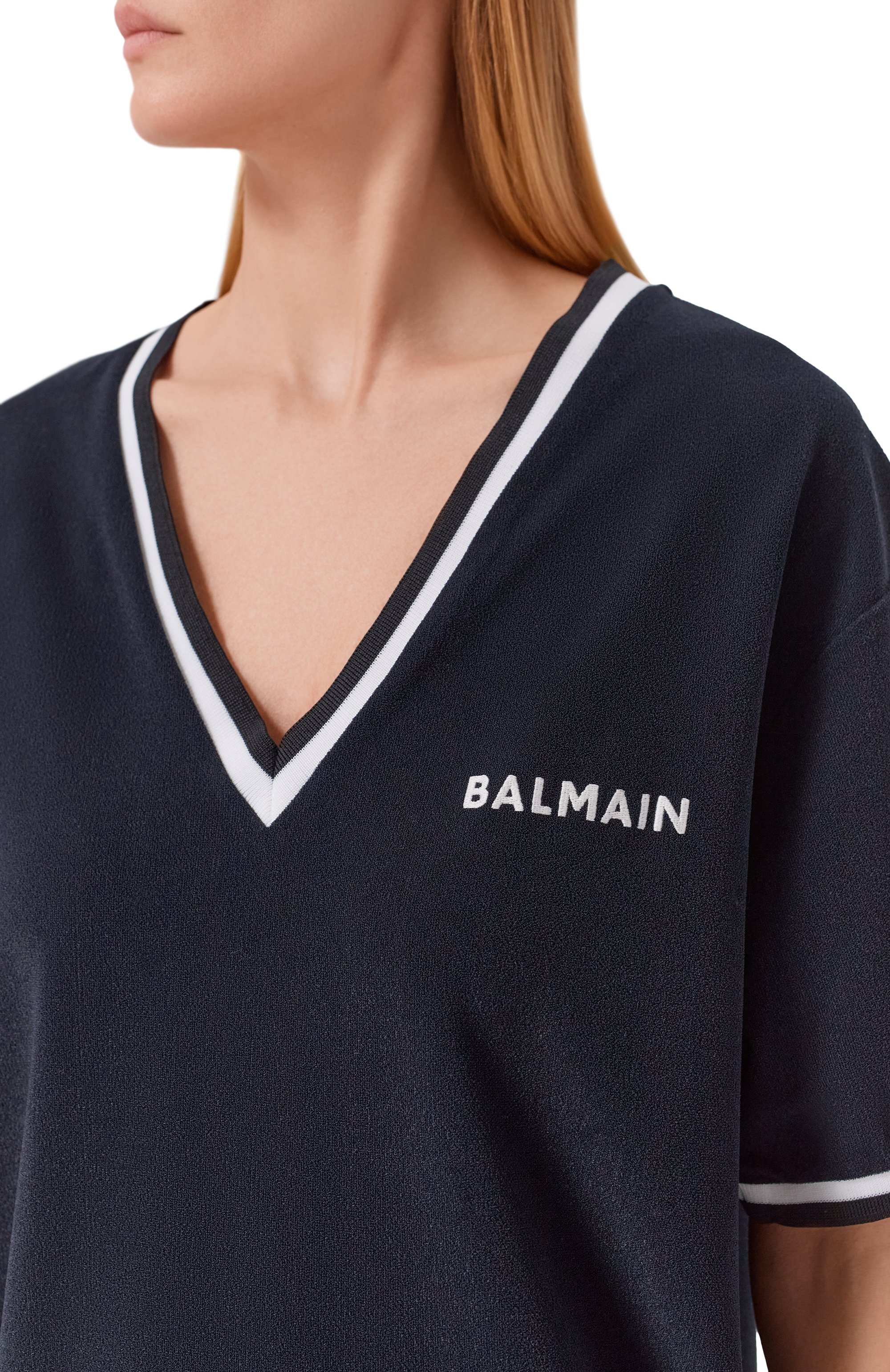 Платье BALMAIN черного цвета по цене 35400 руб., арт. BKA652540, фото 4 Платье BALMAIN, арт. BKA652540, фото 4