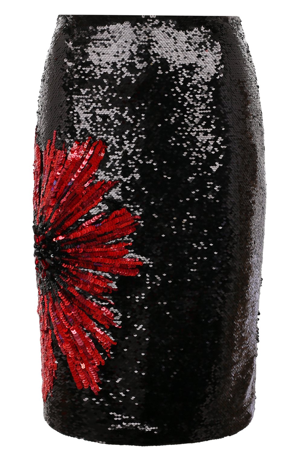 Юбка с отделкой пайетками YANINA черного цвета по цене 370000 руб., арт. 0-2603А, фото 1 Юбка с отделкой пайетками YANINA, арт. 0-2603А, фото 1