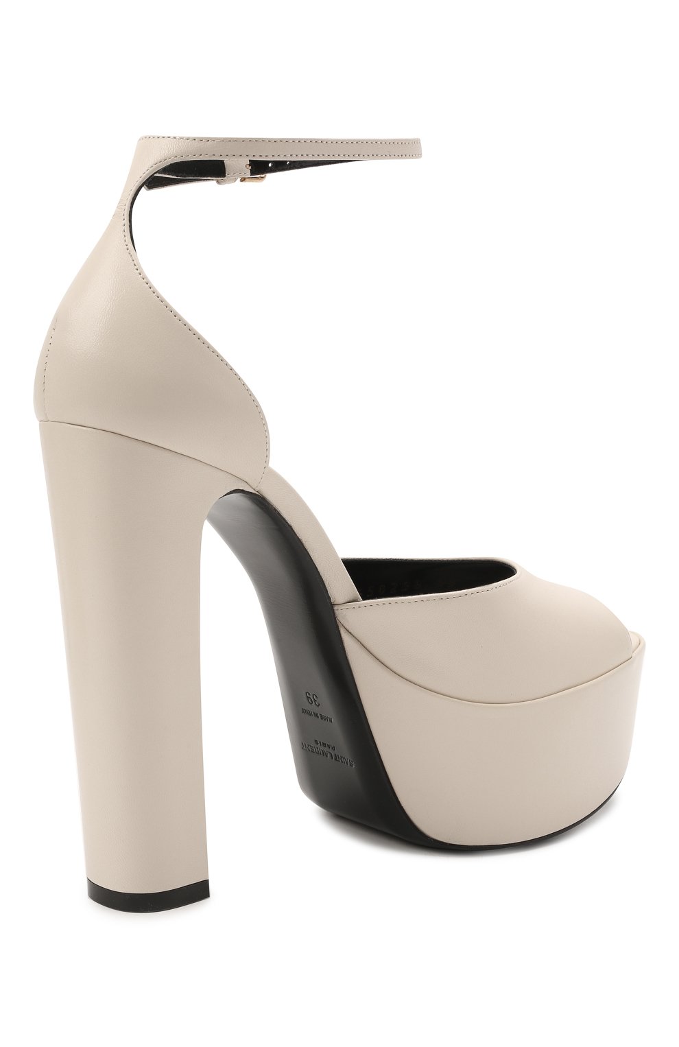 Кожаные босоножки jodie SAINT LAURENT, арт. 650258/1ZJ00, фото 4