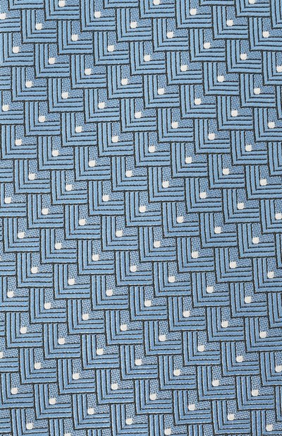 Шелковый галстук LANVIN голубого цвета по цене 15000 руб., арт. TIE/2068, фото 4 Шелковый галстук LANVIN, арт. TIE/2068, фото 4