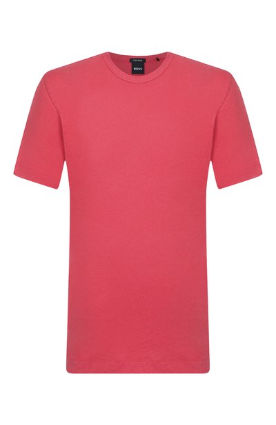 Мужская футболка из хлопка и льна BOSS, арт. 50559166