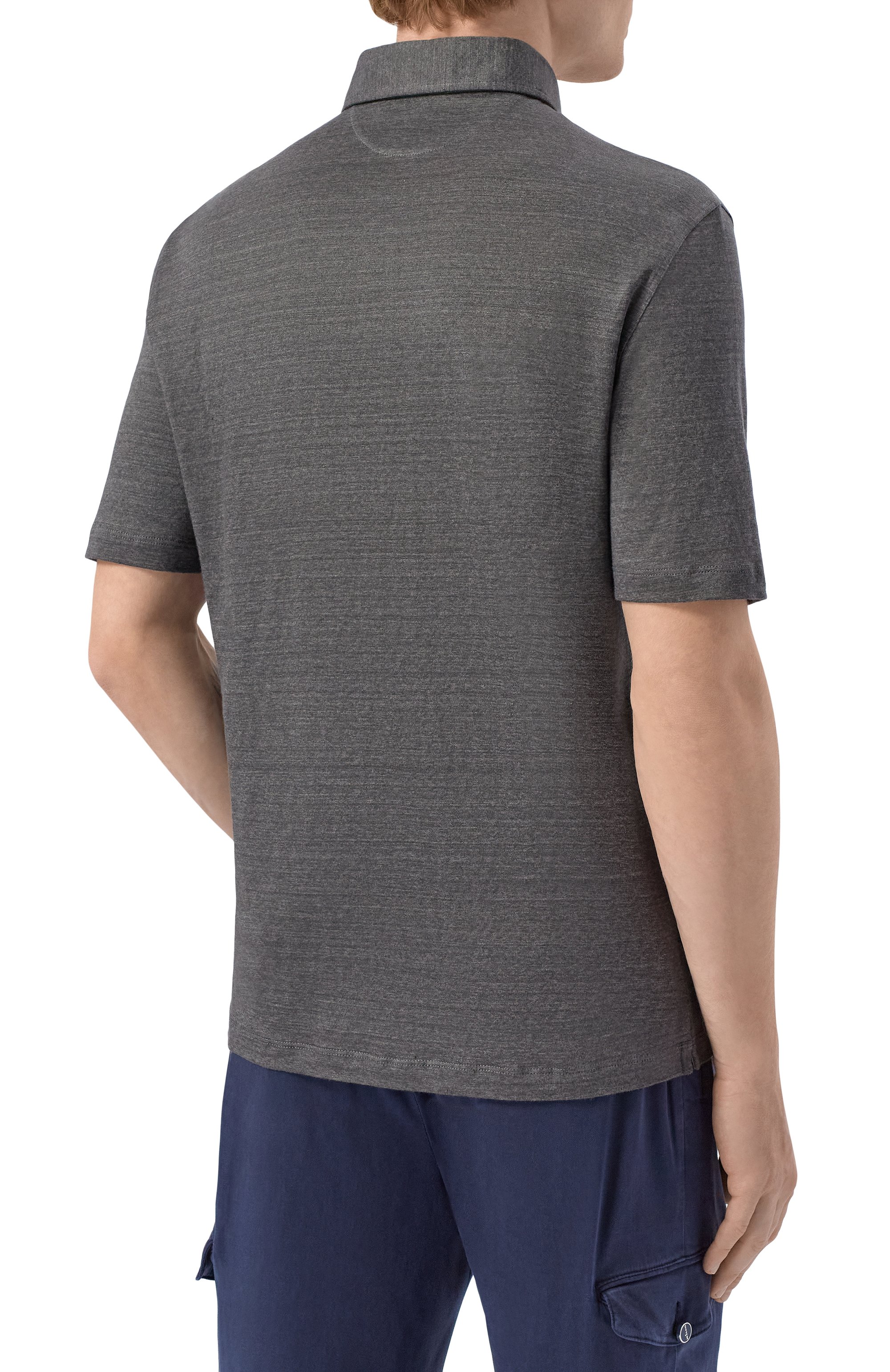 Поло изо льна и хлопка BRUNELLO CUCINELLI, арт. MR8273915, фото 4