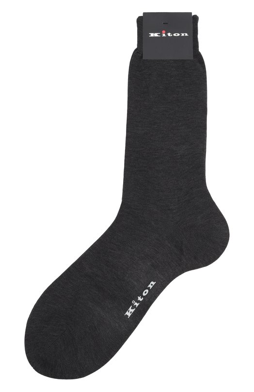 Хлопковые носки Kiton UCALZ10X0751A05 Серый UCALZ10X0751A05