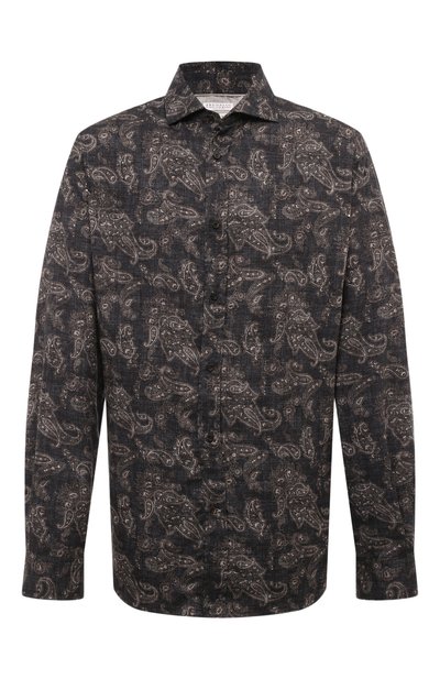 Мужская хлопковая рубашка BRUNELLO CUCINELLI, арт. MY6190627W