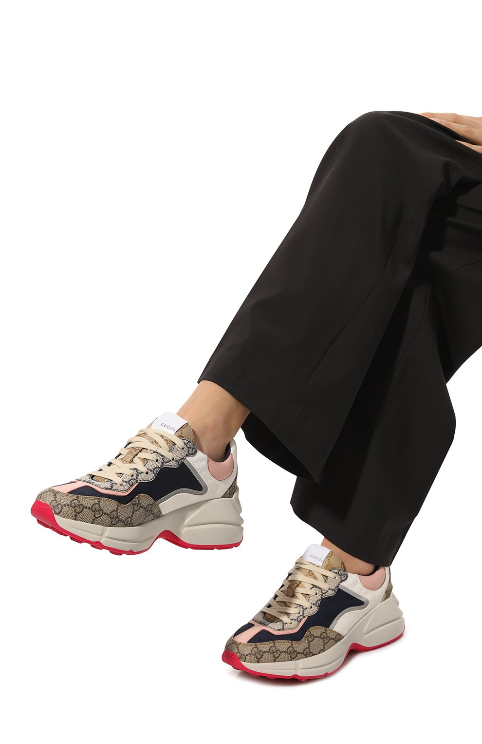 Текстильные кроссовки gg rhyton GUCCI, арт. 620185 99WF0, фото 3