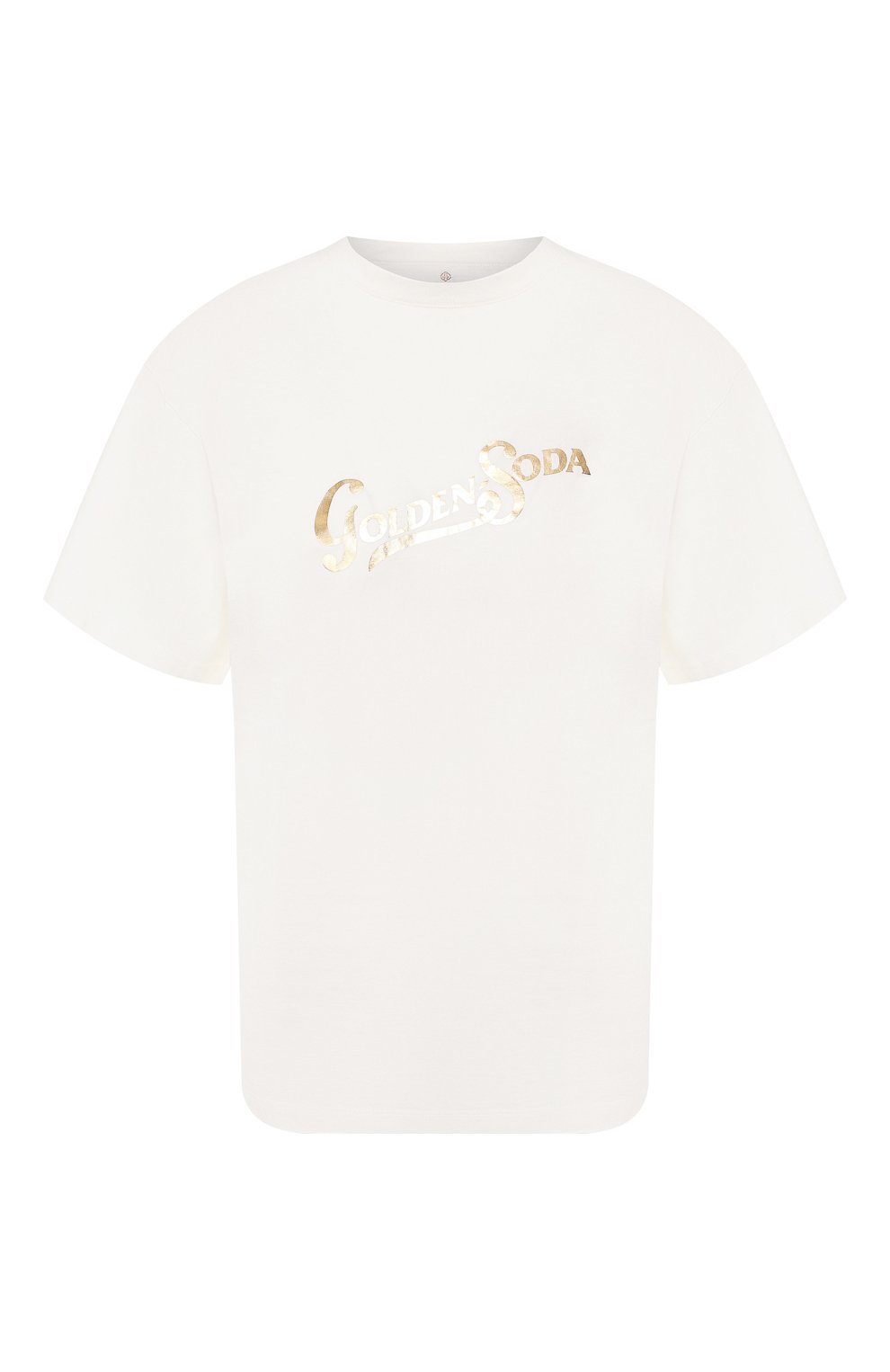 Хлопковая футболка GOLDEN GOOSE DELUXE BRAND белого цвета по цене 18050 руб., арт. G35WP124.S1, фото 1 Хлопковая футболка GOLDEN GOOSE DELUXE BRAND, арт. G35WP124.S1, фото 1