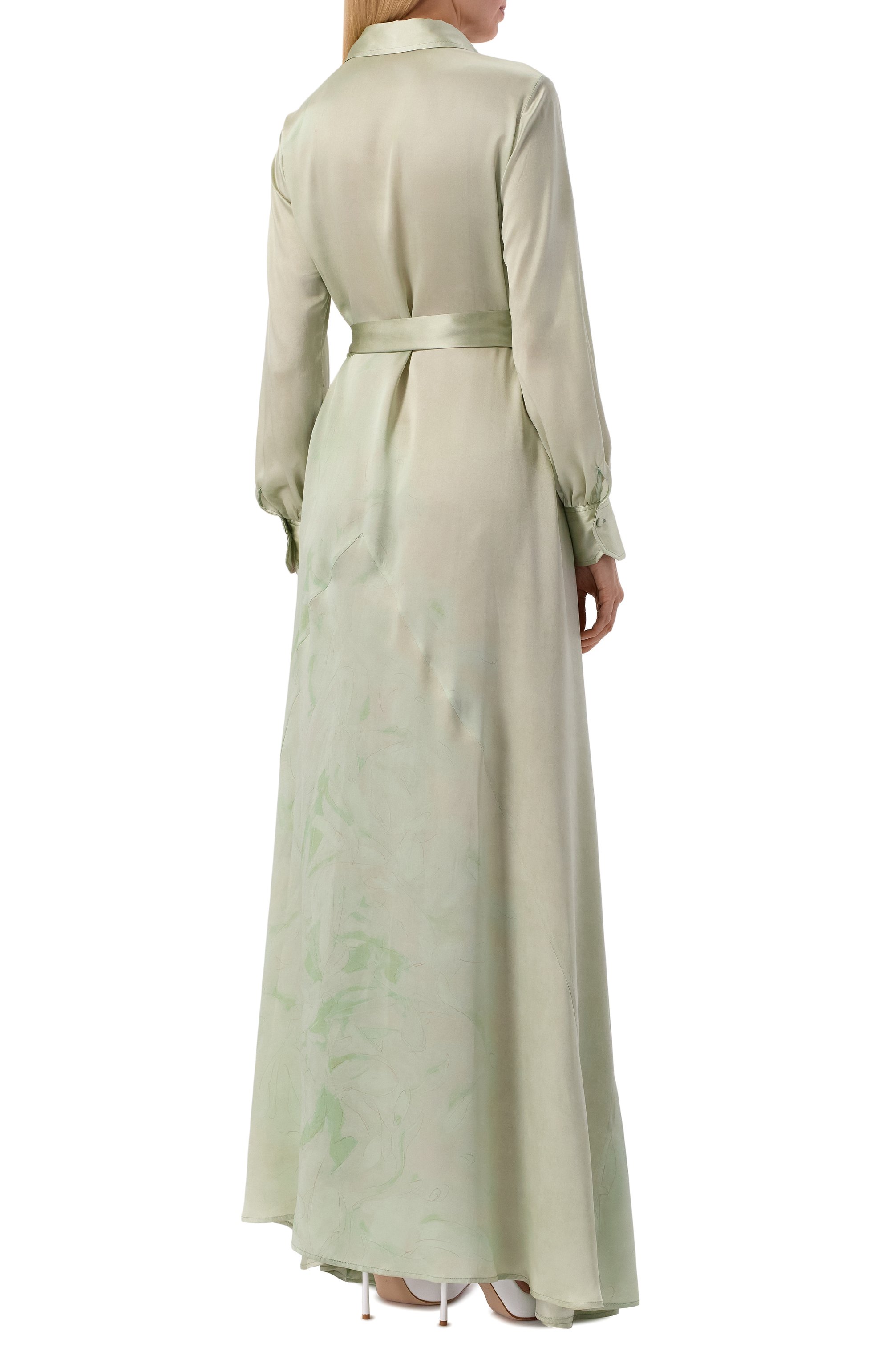 Атласное платье KITON, арт. D51327K0873G04, фото 3