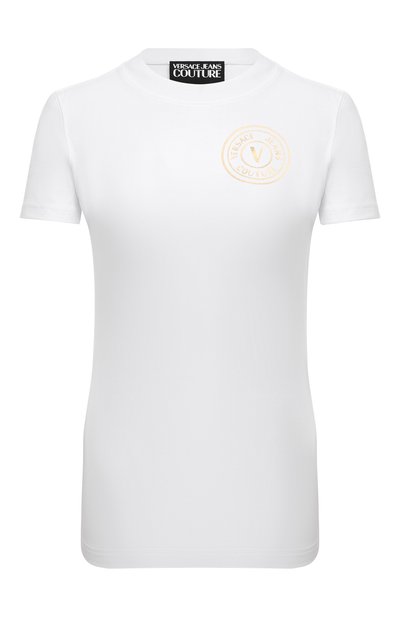 Женская хлопковая футболка VERSACE JEANS COUTURE, арт. 77HAHT00/CJ03T