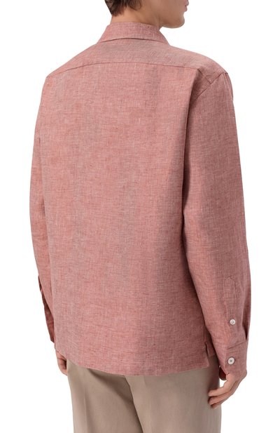 Льняная рубашка BOSS CAMEL, арт. 50560326, фото 4