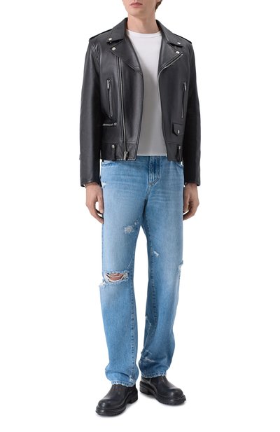 Мужская кожаная куртка SAINT LAURENT, арт. 484284/Y5YA2