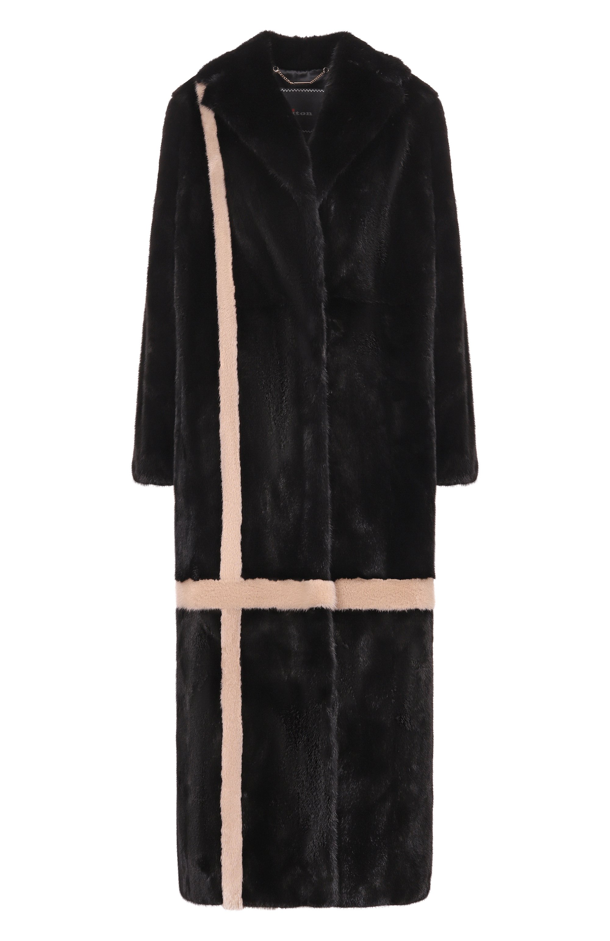 Шуба из норки KITON черного цвета по цене 3955000 руб., арт. D62683K0538F, фото 1 Шуба из норки KITON, арт. D62683K0538F, фото 1