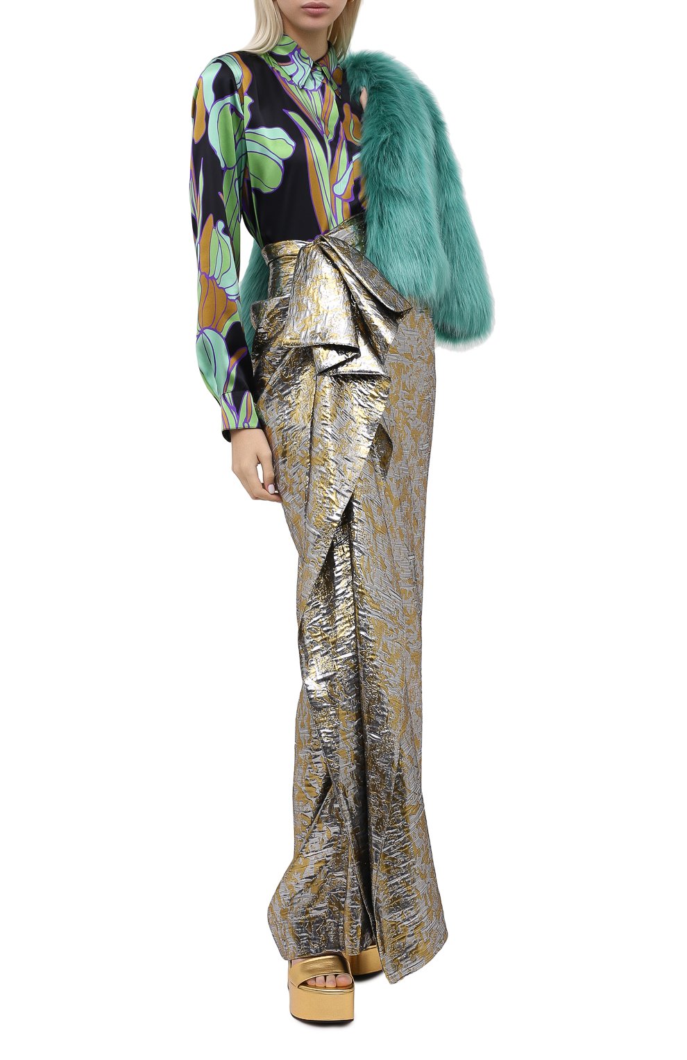Шелковая рубашка DRIES VAN NOTEN, арт. 202-10764-1135, фото 2