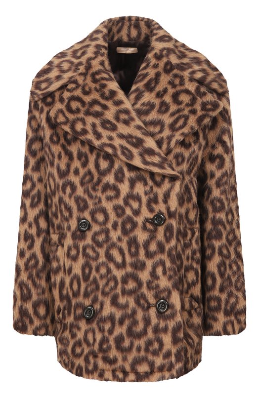

Шерстяное пальто Michael Kors Collection, Леопардовый