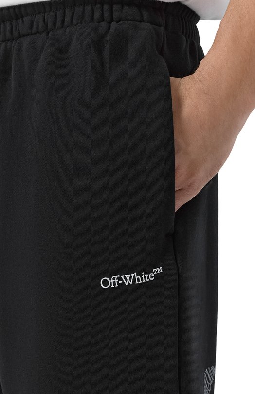 Хлопковые шорты Off-White 0MCI013F25FLE007 Чёрный  0MCI013F25FLE007 Фото 5