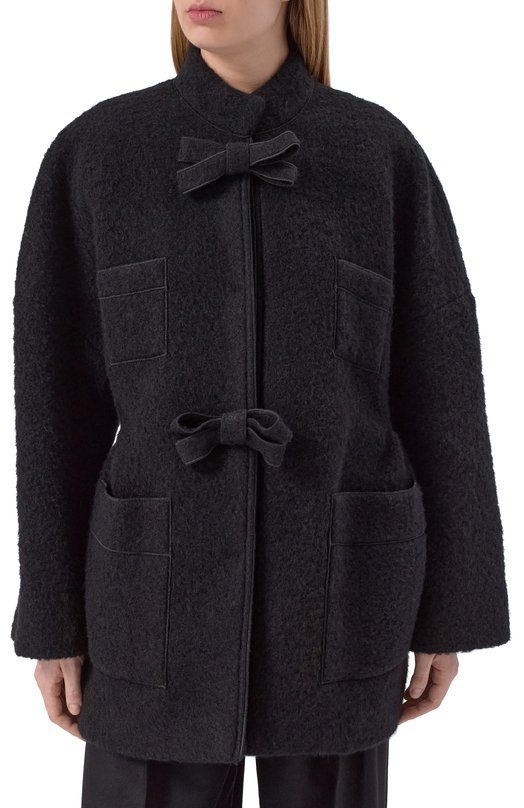 Шерстяное пальто Giambattista Valli 25FWPVFP8004/08BIS Чёрный  25FWPVFP8004/08BIS Фото 3