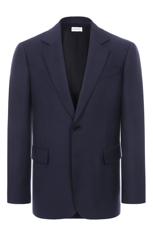 Шерстяной пиджак Burberry 8105676 Синий 8105676
