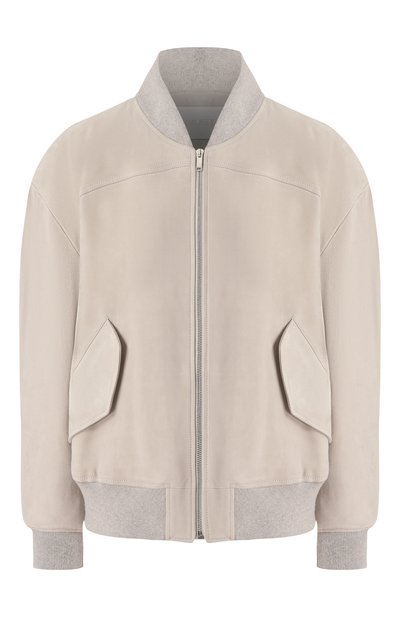 Женский замшевый бомбер MVST, арт. SUEDE LEATHER B0MBER