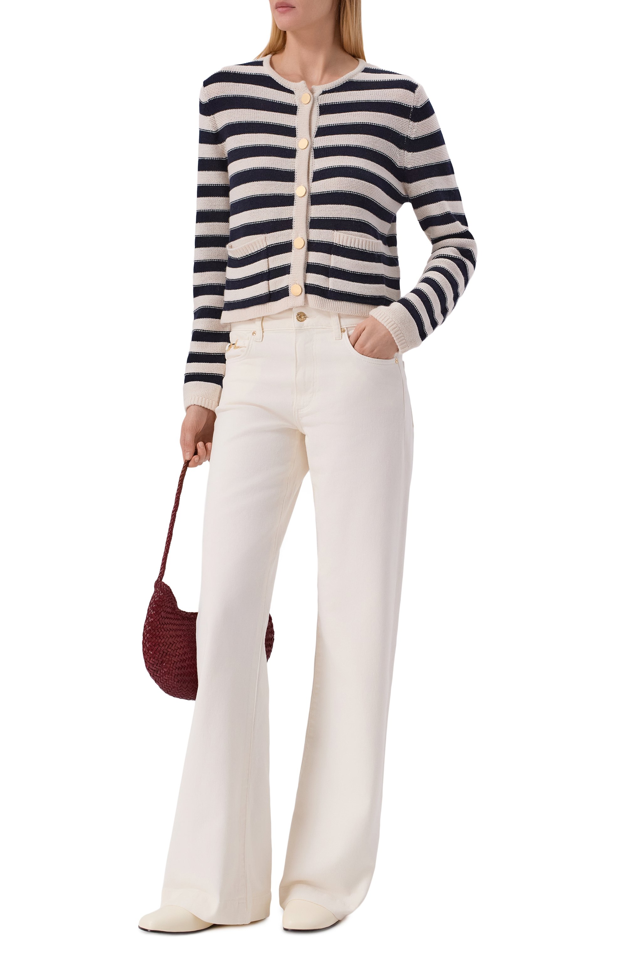 Джинсы leenah PAIGE кремового цвета по цене 46100 руб., арт. 1L04208-4247_001, фото 2 Джинсы leenah PAIGE, арт. 1L04208-4247_001, фото 2