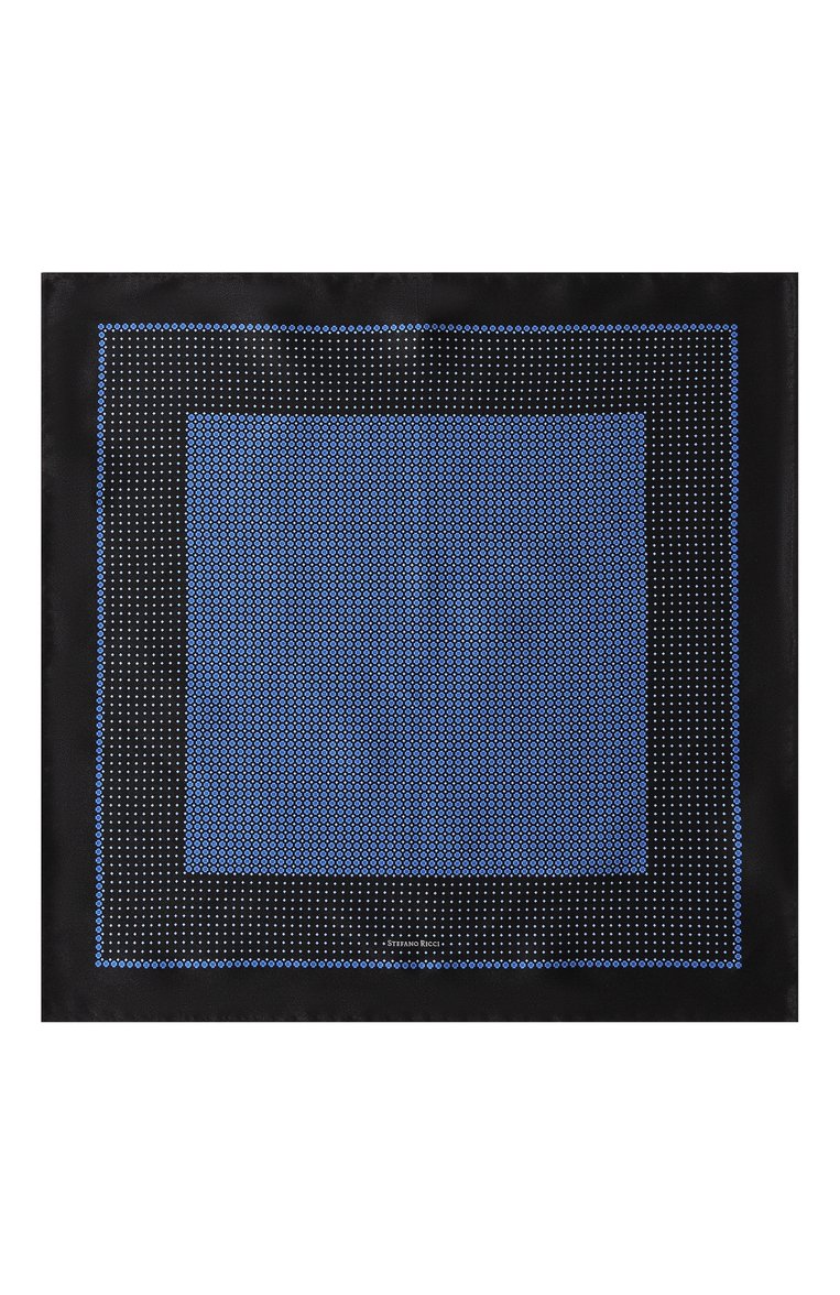 Мужской комплект из галстука и платка STEFANO RICCI синего цвета, арт. DH/49100 | Фото 7 (Принт: С принтом; Материал: Текстиль, Шелк; Материал сплава: Проставлено; Нос: Не проставлено)