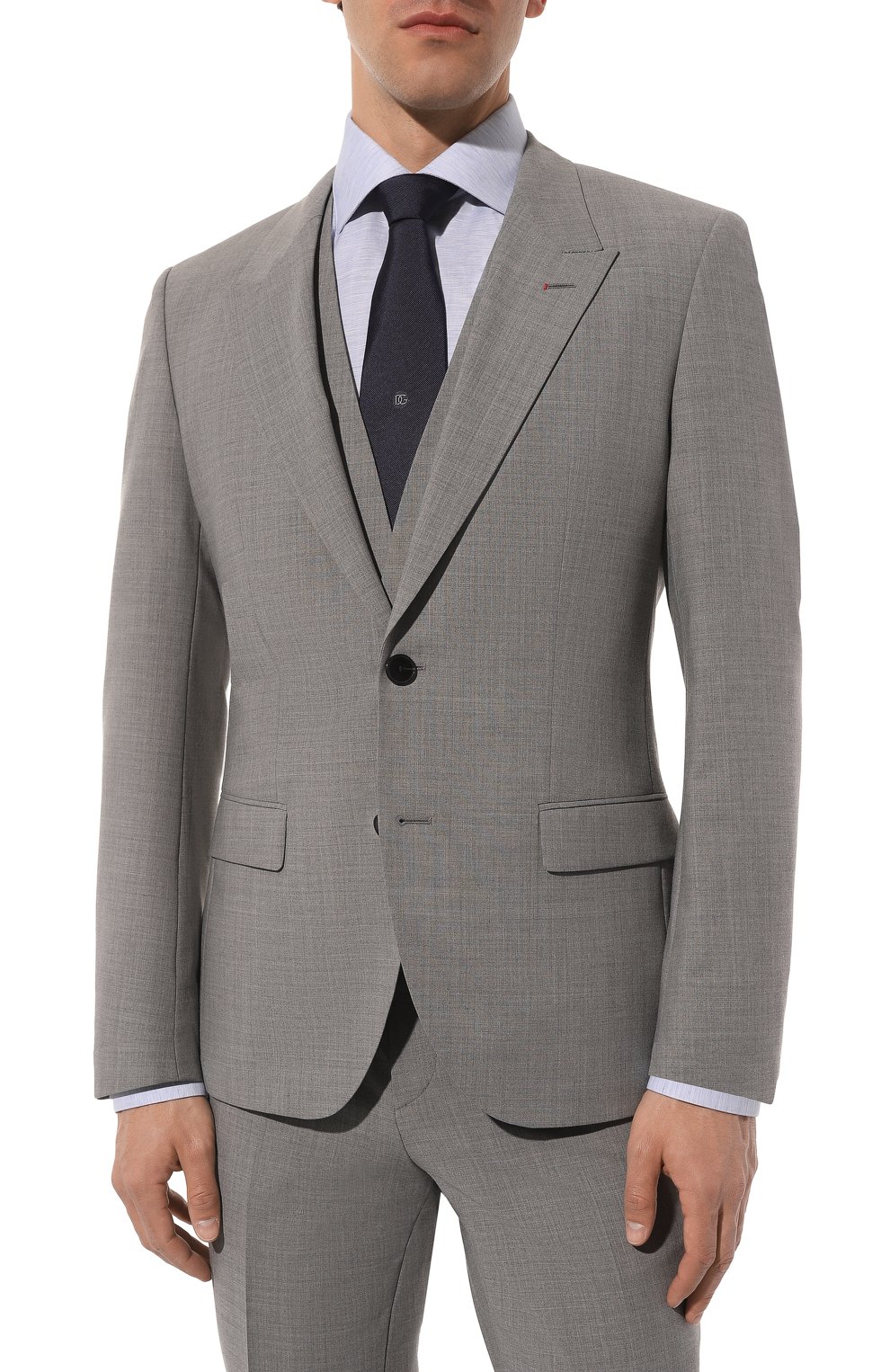 Костюм-тройка HUGO серого цвета по цене 72500 руб., арт. 50513445, фото 2 Костюм-тройка HUGO, арт. 50513445, фото 2