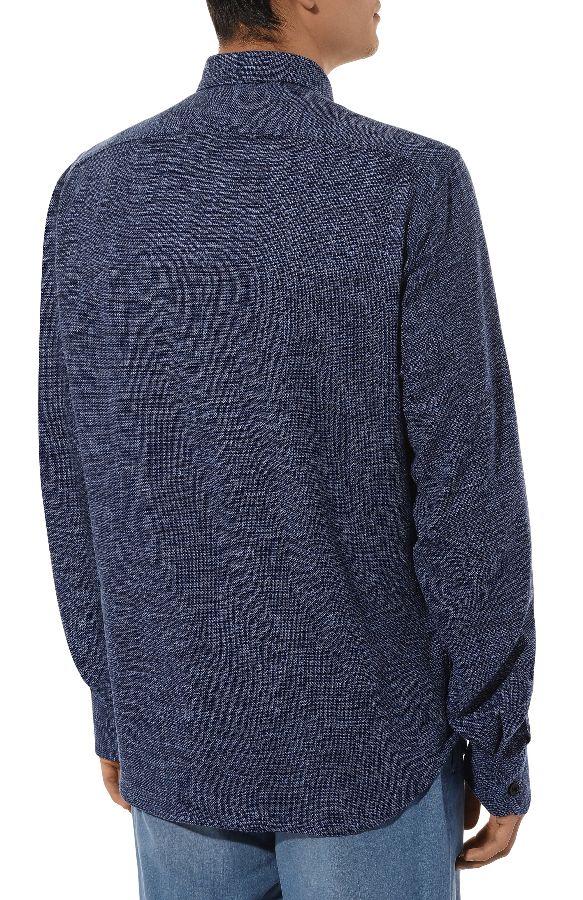 Рубашка из шерсти и шелка KITON, арт. UMCBUBAK0643C, фото 4