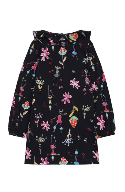 Хлопковое платье MARNI темно-синего цвета по цене 11950 руб., арт. M01517/M00VM, фото 2 Хлопковое платье MARNI, арт. M01517/M00VM, фото 2