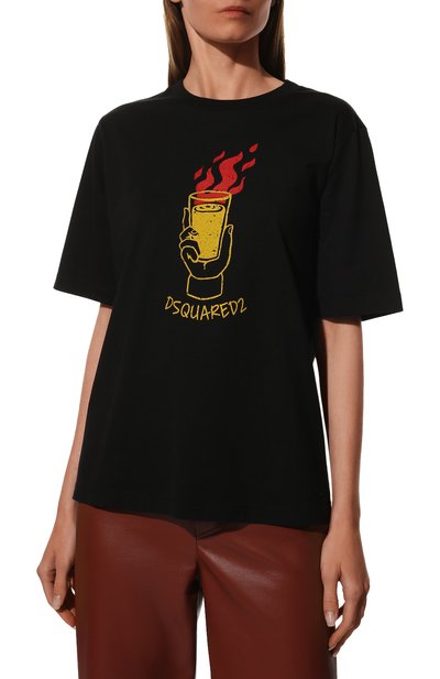 Хлопковая футболка DSQUARED2, арт. S75GD0287/S24387, фото 3