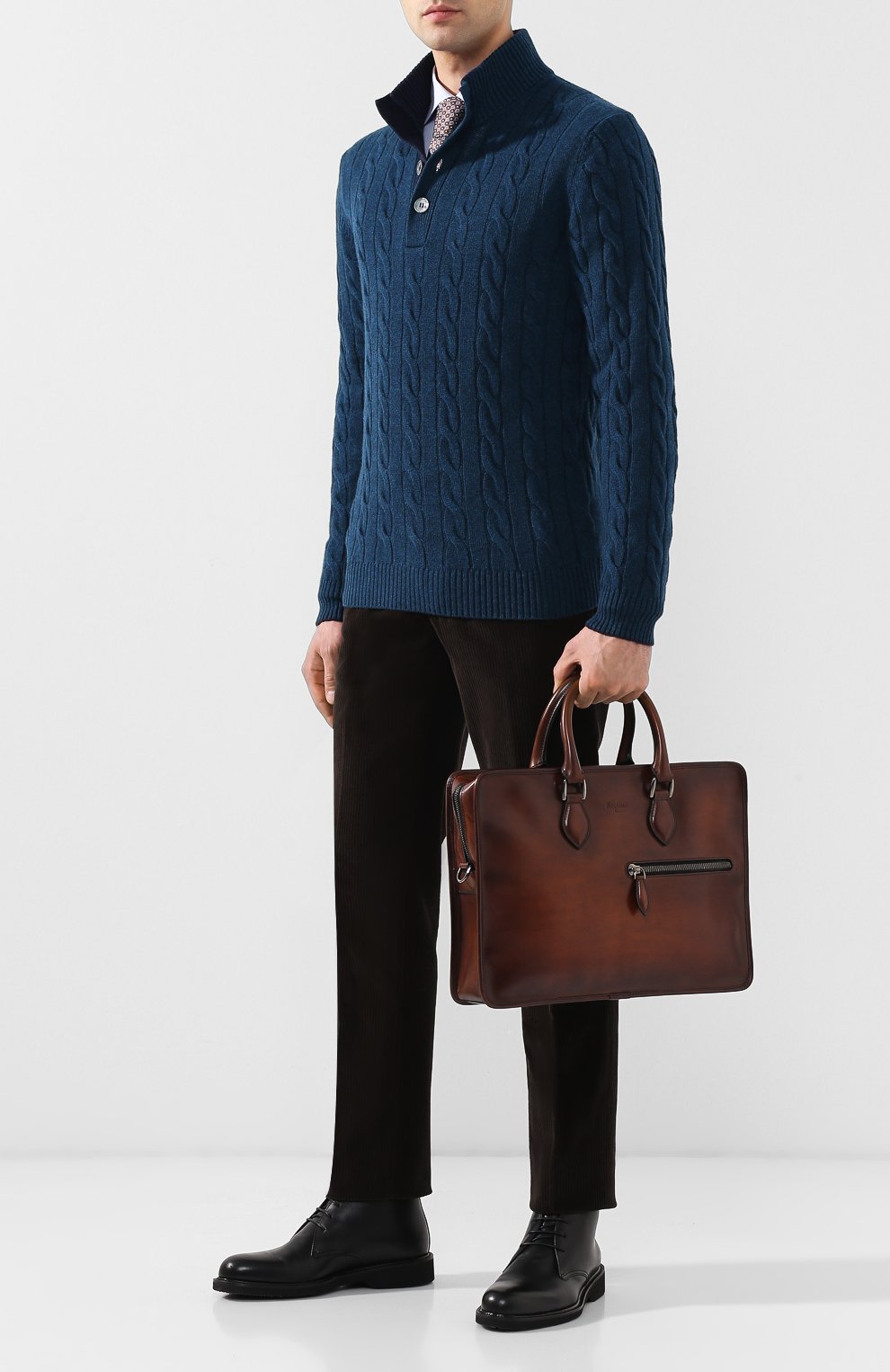 Кожаный портфель с плечевым ремнем BERLUTI, арт. M149260, фото 2