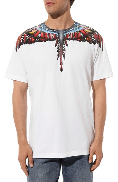 Хлопковая футболка MARCELO BURLON сиреневого цвета по цене 33100 руб., арт. CMAA018S23JER0020125, фото 3 Хлопковая футболка MARCELO BURLON, арт. CMAA018S23JER0020125, фото 3