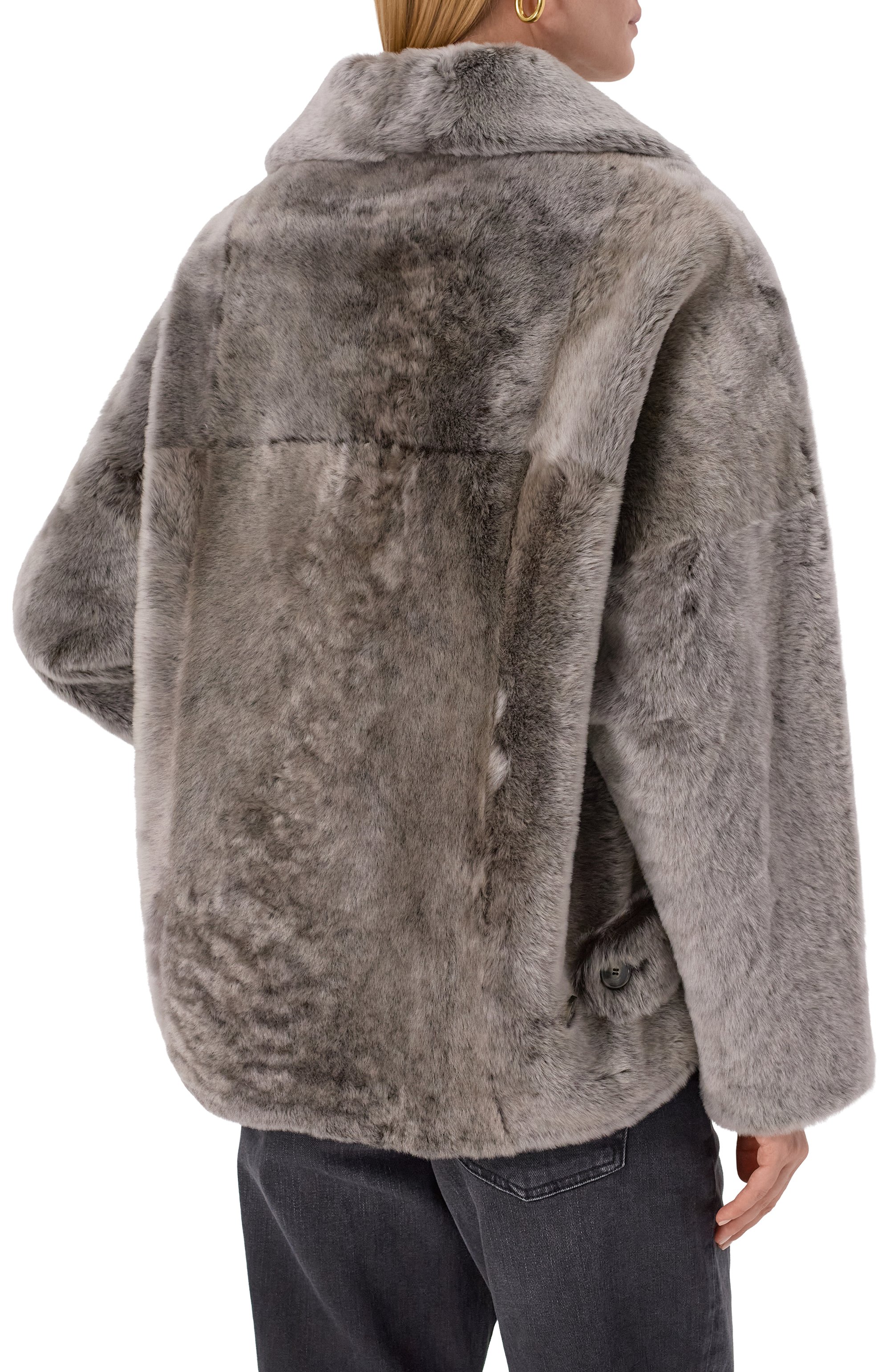 Шуба из овчины YVES SALOMON, арт. 25WYV60868MERL/A9112, фото 4