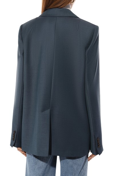 Шерстяной жакет LESYANEBO темно-синего цвета по цене 72000 руб., арт. SS24/H-424/Zig, фото 4 Шерстяной жакет LESYANEBO, арт. SS24/H-424/Zig, фото 4