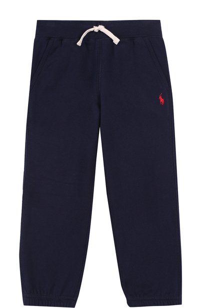 Спортивные брюки из хлопка на кулиске с вышивкой POLO RALPH LAUREN, арт. 321536703, фото 1