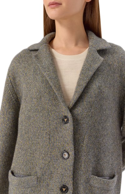 Жакет из шерсти и хлопка 12 STOREEZ серого цвета по цене 45000 руб., арт. 127815, фото 5 Жакет из шерсти и хлопка 12 STOREEZ, арт. 127815, фото 5