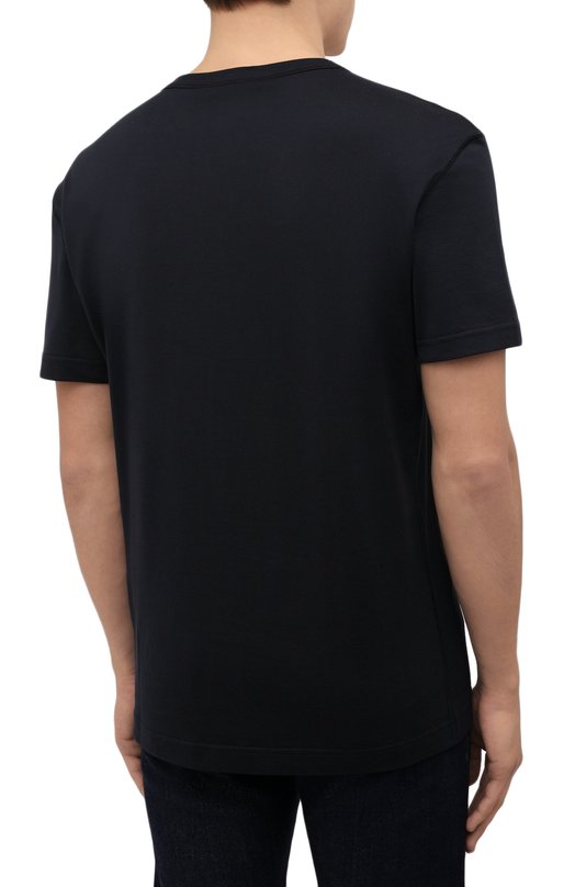 Хлопковая футболка Dolce & Gabbana G8KJ9T/FU7EQ Синий  G8KJ9T/FU7EQ Фото 4