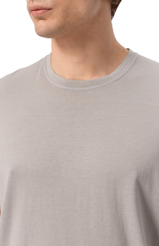 Футболка из хлопка и кашемира Kiton UMK0872 Серый  UMK0872 Фото 5