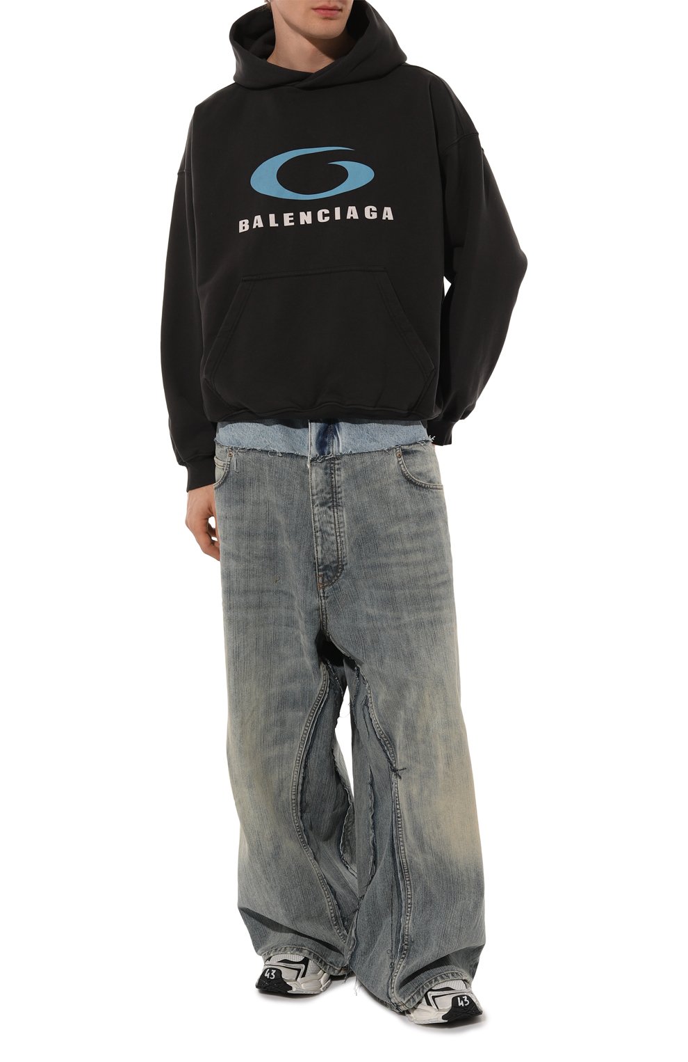 Хлопковое худи BALENCIAGA, арт. 767877/TRVC3, фото 2