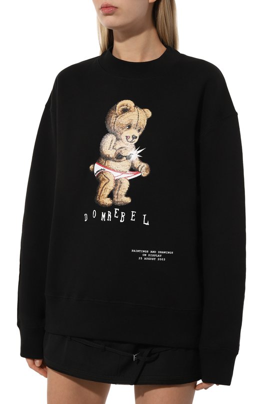 Хлопковый свитшот DOMREBEL SNAPSH0T/SWEATSHIRT Чёрный  SNAPSH0T/SWEATSHIRT Фото 3
