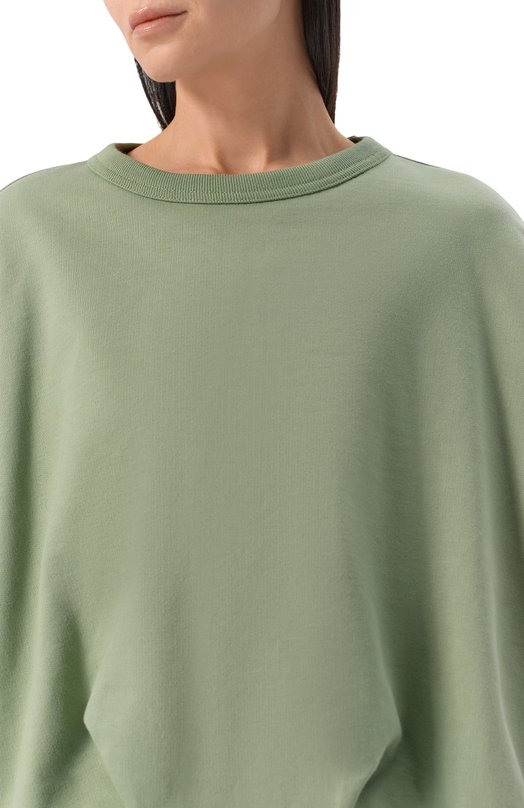 Хлопковый свитшот Dries Van Noten 131109/3611 Зелёный  131109/3611 Фото 5