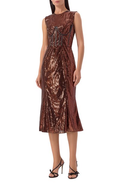 Платье с отделкой пайетками DOLCE & GABBANA, арт. I6GG2W/FLMK4, фото 3