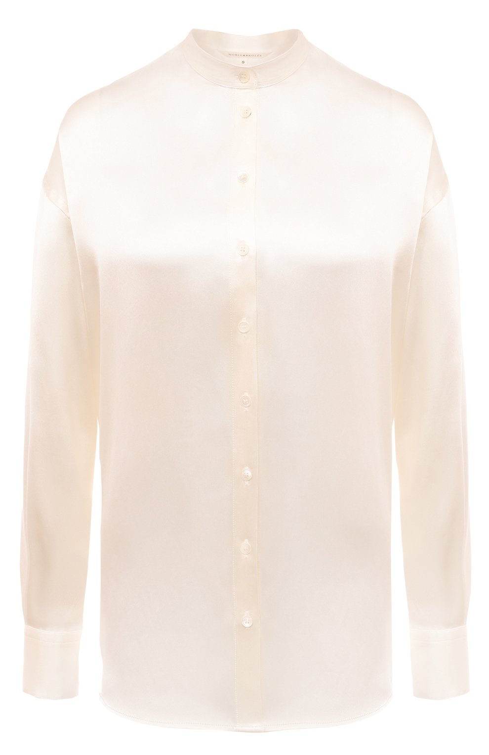 Шелковая рубашка NOBLE&BRULEE кремового цвета по цене 71000 руб., арт. NB10/131222/1, фото 1 Шелковая рубашка NOBLE&BRULEE, арт. NB10/131222/1, фото 1