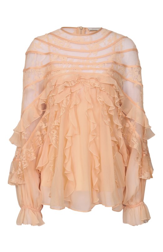 Шелковая блузка Zimmermann 7159TC261 Бежевый 7159TC261