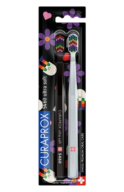 Набор зубных щеток duo happy lil teeth ultrasoft d 0,10 мм (2 шт.) CURAPROX, арт. 7612412430295, фото 1