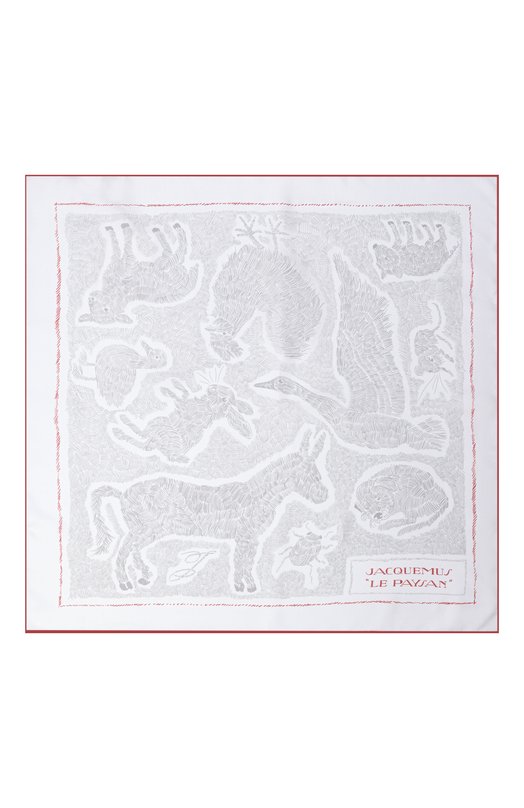 Шелковый платок Jacquemus 25HACU00824/AW00263 Серый  25HACU00824/AW00263 Фото 4
