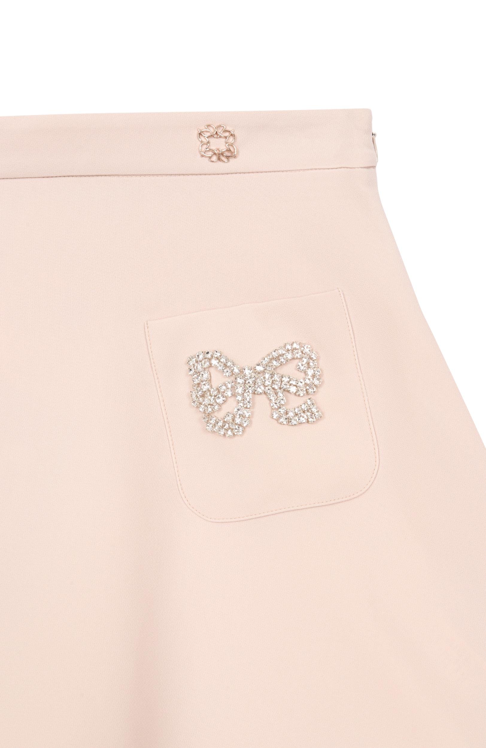 Юбка ELIE SAAB JUNIOR светло-розового цвета по цене 48300 руб., арт. EFG0051/TS0802, фото 3 Юбка ELIE SAAB JUNIOR, арт. EFG0051/TS0802, фото 3